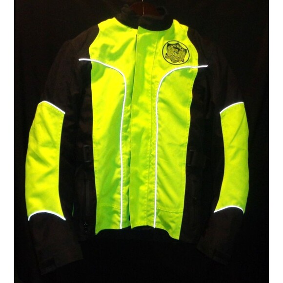 GWRRA Motorcycle Racing Jacket Sz S Womens Lime Green - Picture 1 of 6